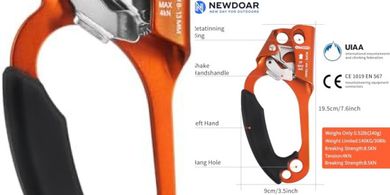 NewDoar Ascender: Certified Rope Clamp for 8-13mm Ropes
