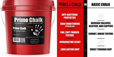 Primo Chalk: 1 lb Loose Chalk, Reusable Bucket
