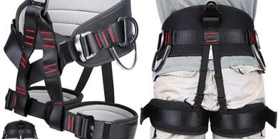 Adjustable Climbing Harness: Fire, Rescue, Caving, & Climbing Safety Belt
