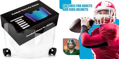 Clear Football Visor: Youth, Adult, & Kid Protection
