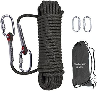 12mm Static Climbing Rope (32-164ft) for Rock Climbing, Escape & Rescue
