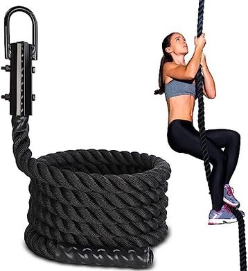 Black Battle Rope: Fitness Training for Kids & Adults
