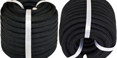 Black Braided Polyester Arborist Rope (1/2" x 50