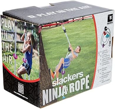 Slackers 8ft Multi-Color Ninja Warrior Climbing Rope for Kids
