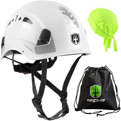 GREEN DEVIL Vented Safety Helmet: Adjustable, Lightweight, Hi-Viz Hard Hat
