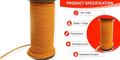 Arborist Throw Line: 3mm x 200ft Polyethylene Rope
