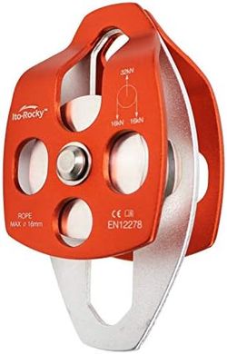 Heavy-duty CE certified rescue pulley (single/double sheave)
