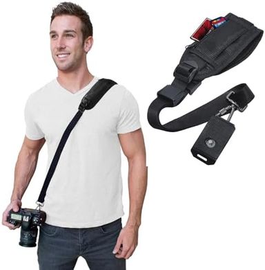 Acuvar Heavy-Duty Camera Sling Strap: Quick Release, Safety Tether & Pocket
