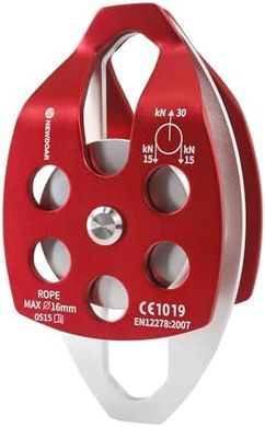 30kN CE Certified Rescue Pulley (Single/Double Sheave)
